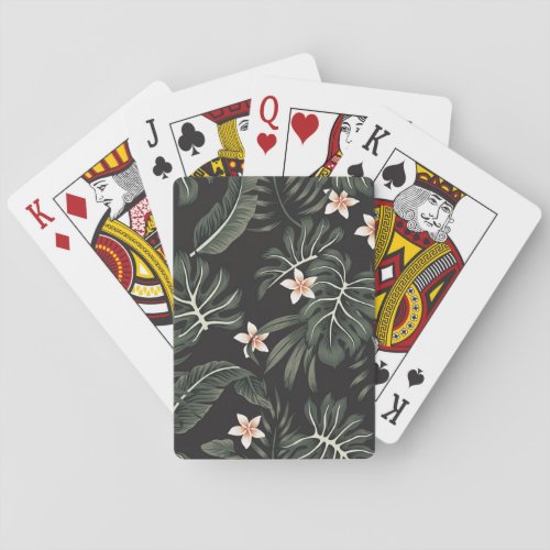 Tropical Night Flora Exotic Vintage Playing Cards