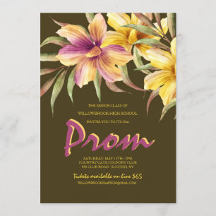 Tropical Night Prom Invitation