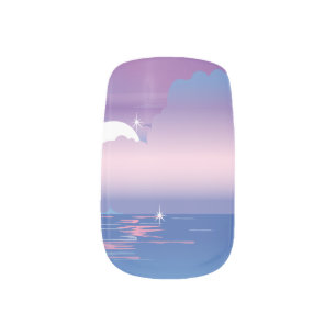 Tropical Night Wedding Minx Nail Art