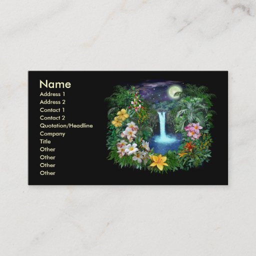 Customizable Tropical Nights Business Card