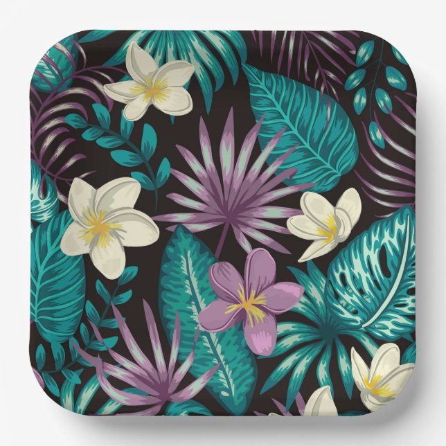 Tropical Nights Paper Plates (Front)