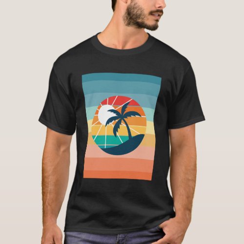 Tropical Nights Summer Vibes Embrace the Darkness T_Shirt