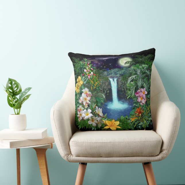Tropical Nights Throw Pillow (Chair)