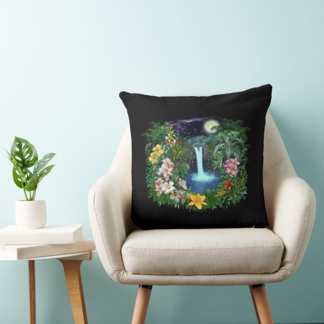 Tropical Nights Throw Pillow (Chair)