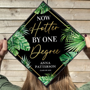 Tropical “Now Hotter by One Degree” Graduation Cap Topper