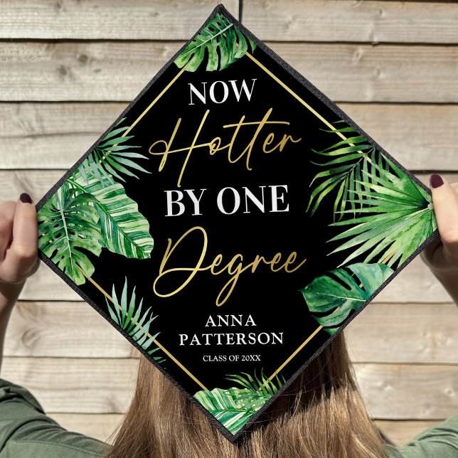 Tropical “Now Hotter by One Degree” Graduation Cap Topper (Creator Uploaded)