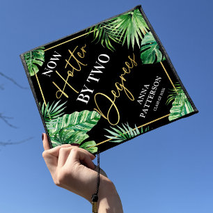 Tropical “Now Hotter by Two Degrees” Graduation Cap Topper