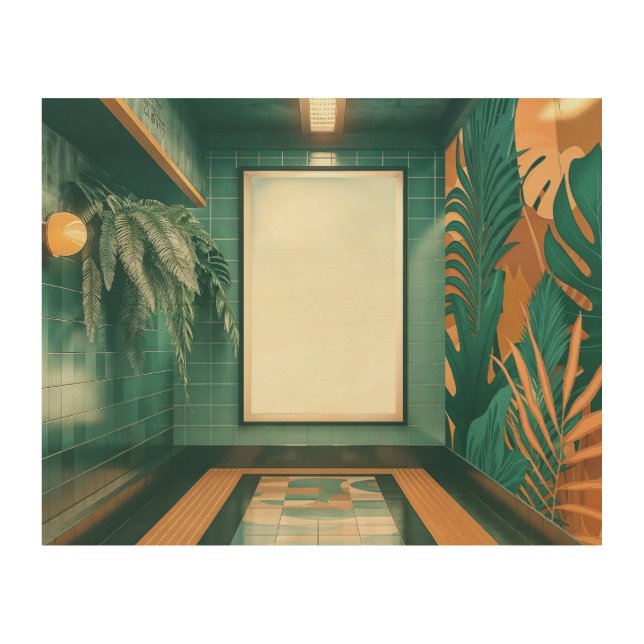 Tropical Oasis Reimagined Wood Wall Art (Front)