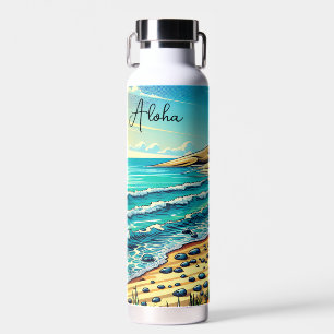 Tropical Ocean Aloha Vacation Water Bottle