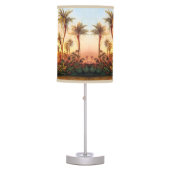 Tropical Ocean Beach Palm Tree Sunset Table Lamp (Front)