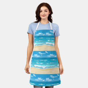 Tropical Ocean Beach Scene Coastal Landscape  Apron