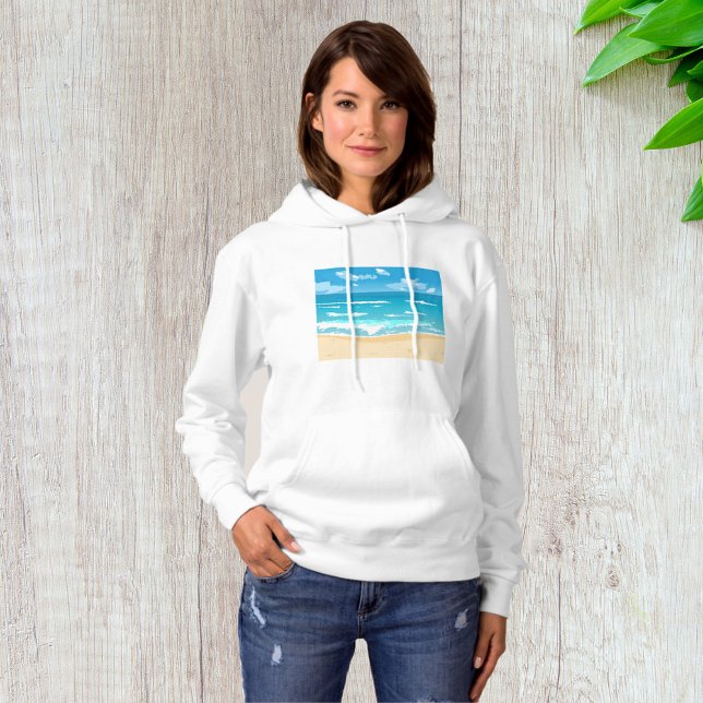 Tropical Ocean Beach Scene Coastal Landscape  Hoodie (Creator Uploaded)