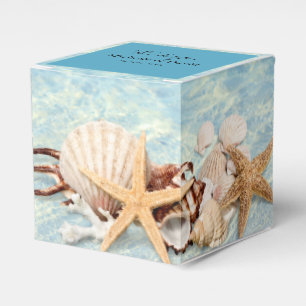 Tropical Ocean Beach Seashell Wedding Favor Box