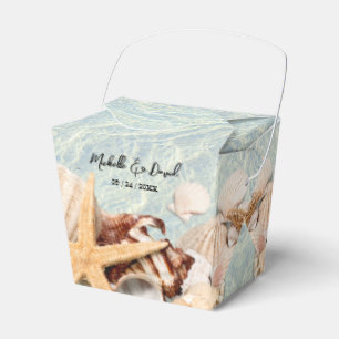 Tropical Ocean Beach Seashell Wedding Favor Box