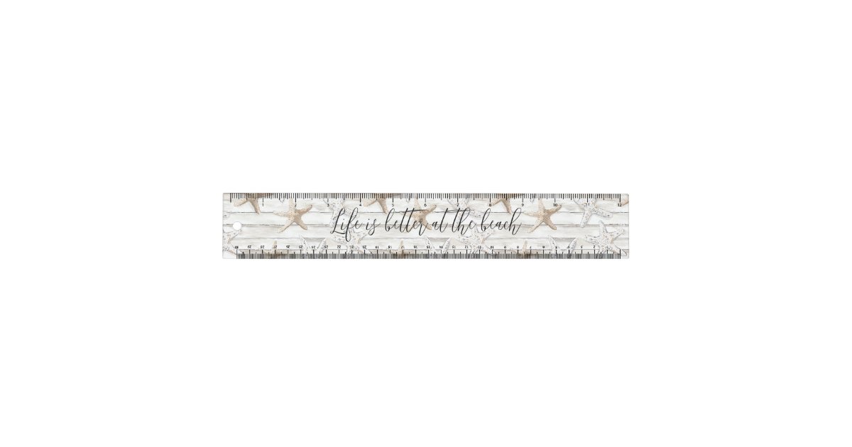 Beach Ruler Tropical Ocean Beach Starfish Ruler | Zazzle