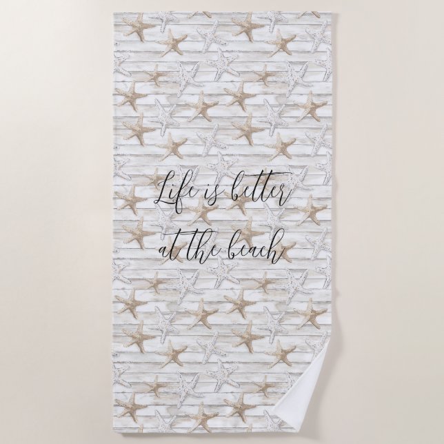 Tropical Ocean Beach Starfish  Towel (Front)