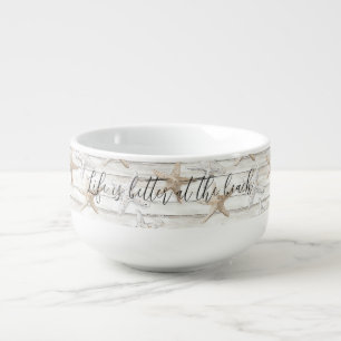 Tropical Ocean Beach Starfish Wedding Soup Mug