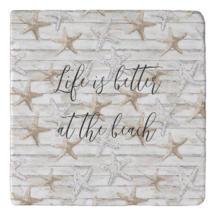 Tropical Ocean Beach Starfish Wedding Trivet