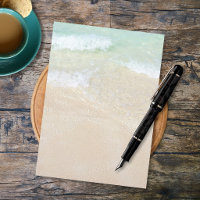Tropical Ocean Beaches Blank Printable Paper
