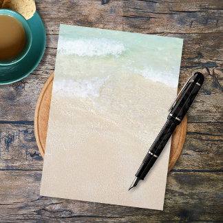 Tropical Ocean Beaches Blank Printable Paper