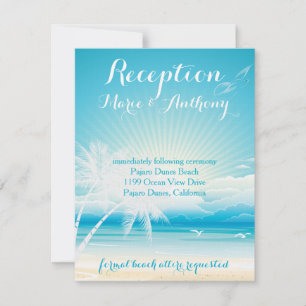 TROPICAL OCEAN DREAMS Reception Invitation