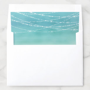 Tropical Ocean Holidays and Twinkle String Lights Envelope Liner