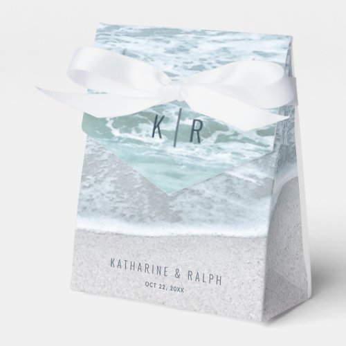 Tropical Ocean  Sandy Beach Wedding Favor Boxes