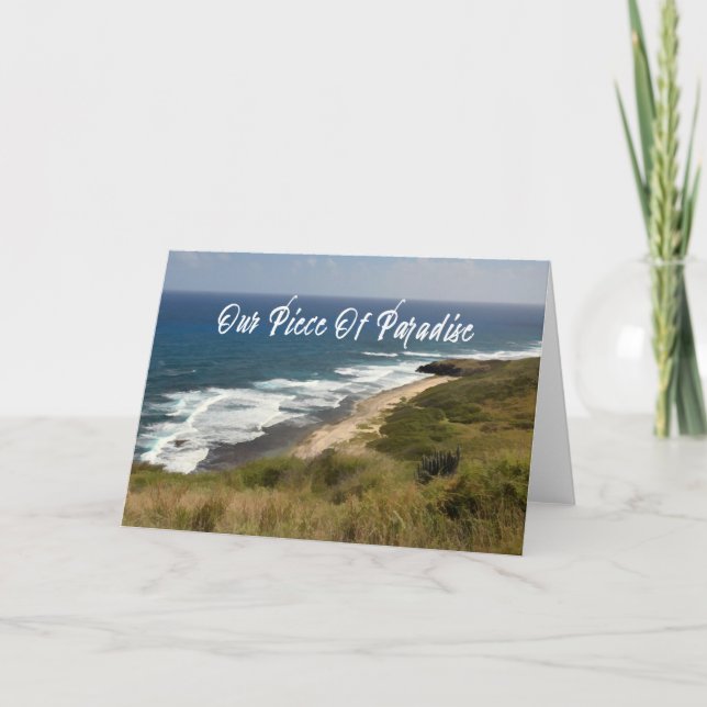 Tropical Ocean Sea Beach Sand Surf Nature  Card (Front)
