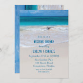 Tropical Ocean Water Beach Wedding Shower Invite (Front/Back)