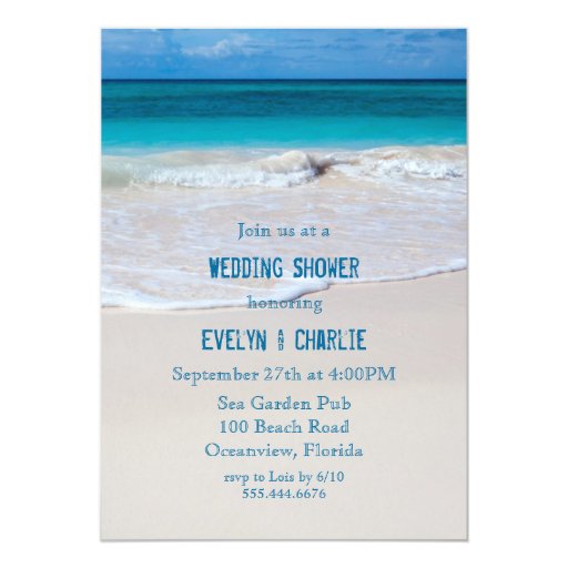 Beach Wedding Shower Invitations 9