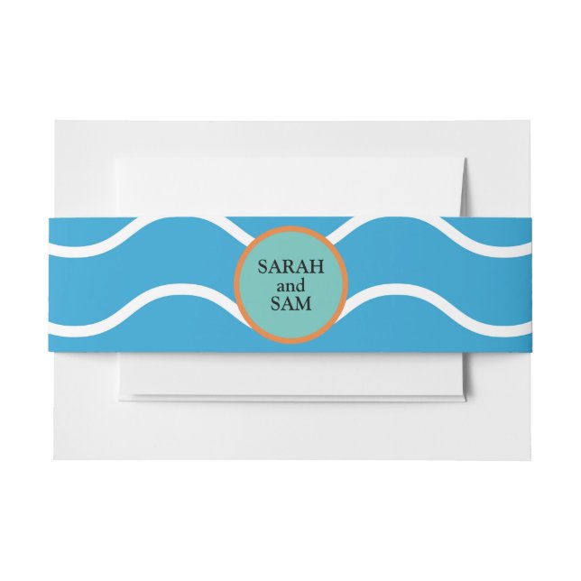Tropical Ocean Wave Belly Band (Front Example)