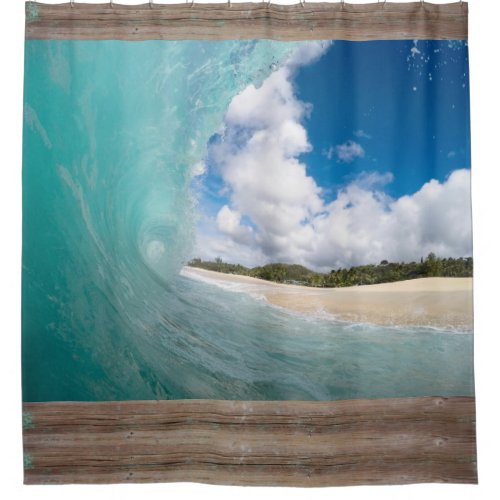 Tropical Ocean Wave In Hawaii Shower Curtain