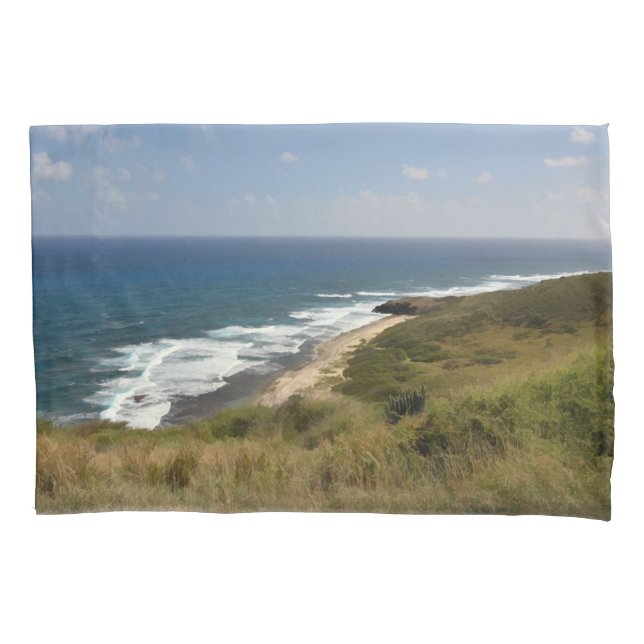 Tropical Ocean Waves Blue Sea Beach Nature  Pillow Case (Front)