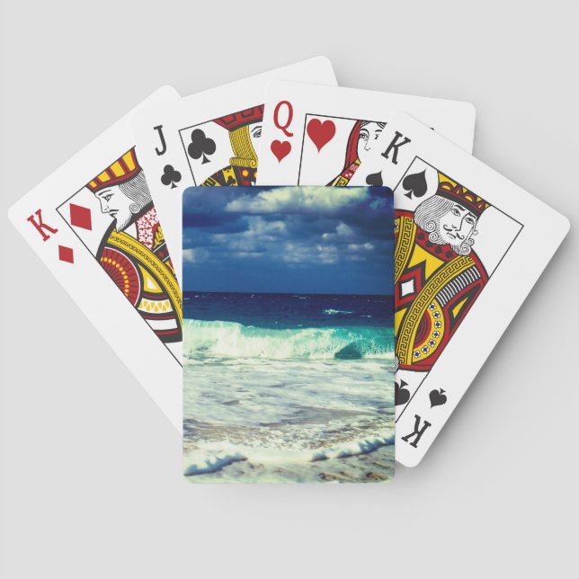 Tropical Ocean Waves Poker Cards (Back)