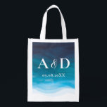 Tropical Ocean Waves Wedding Welcome Tote Bag<br><div class="desc">Your wedding guests will love finding these welcome bags,  filled with local treats,  when they check into their hotel. They are perfect for a beach or tropical wedding.</div>