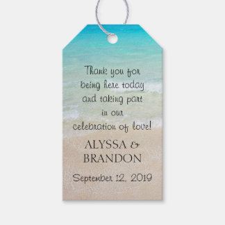Tropical Ocean Wedding Thank You Favor Tags