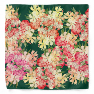 Tropical Oleander Flowers Floral Botanical Bandana