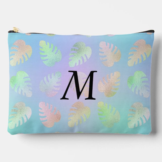 Tropical Ombre Purple Monogram Accessory Pouch (Front)