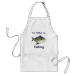 Tropical Opah Fish, Vintage Marine Aquatic Animal Adult Apron