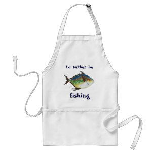 Tropical Opah Fish, Vintage Marine Aquatic Animal Adult Apron
