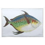 Tropical Opah Fish, Vintage Marine Aquatic Animal Cloth Placemat
