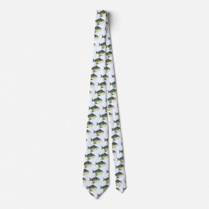 Tropical Opah Fish, Vintage Marine Aquatic Animal Neck Tie