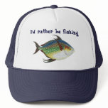 Tropical Opah Fish, Vintage Marine Aquatic Animal Trucker Hat