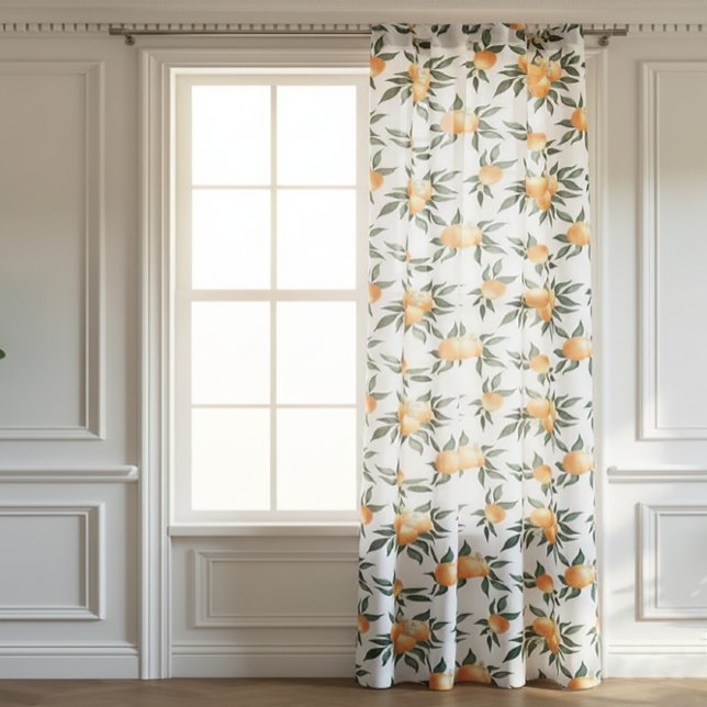 Tropical Orange Citrus Botanical Curtain (Creator Uploaded)