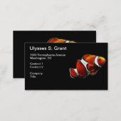 Tropical Orange Clownfish Clown Fish Business Card (Front/Back)