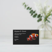 Tropical Orange Clownfish Clown Fish Business Card (Standing Front)