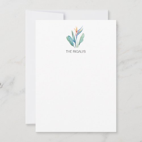 Tropical Orange Floral Thank You Cards
