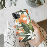 Tropical Orange & Flowers Watercolor Pattern iPhone 11Pro Max Case<br><div class="desc">Tropical Orange & Flowers Watercolor Pattern</div>