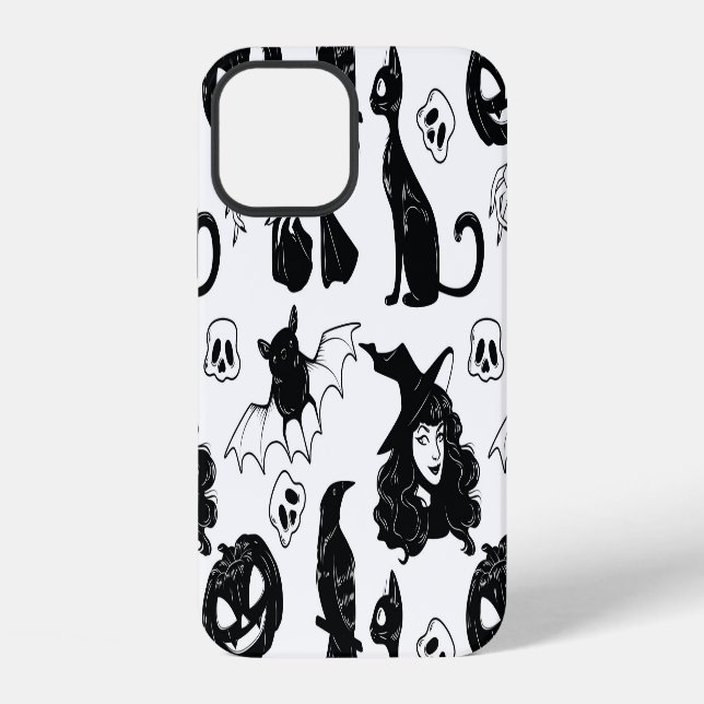 Tropical Orange Gray: Vintage Pattern Iphone Case (Back)