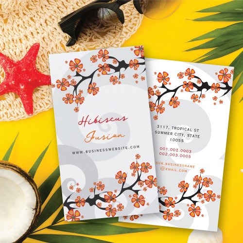 fatfatin Tropical Hibiscus Fusion Business Cards